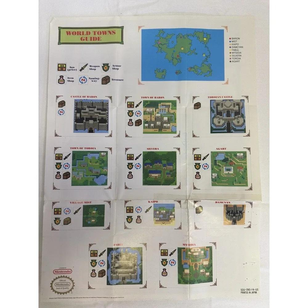 Final Fantasy II 2 Super Nintendo SNES Authentic CIB Complete Box Manual Map